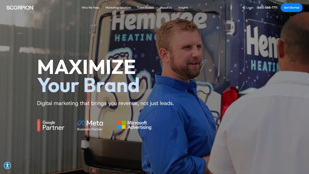 Screenshot of Scorpion website