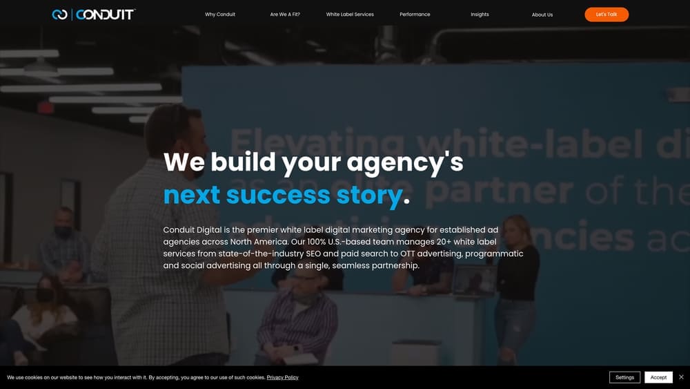 Screenshot of Conduit Digital website