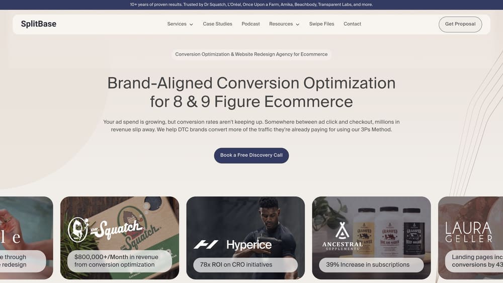 Screenshot of SplitBase website