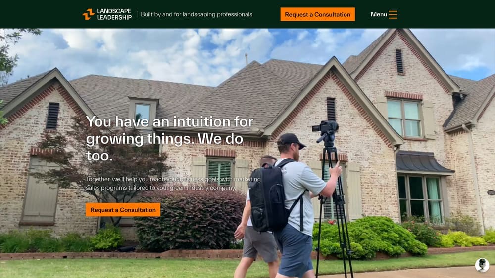 Screenshot of Landscape Leadership website