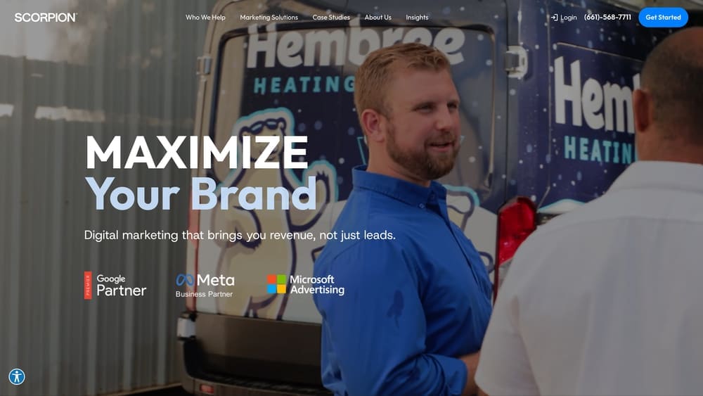 Screenshot of Scorpion website