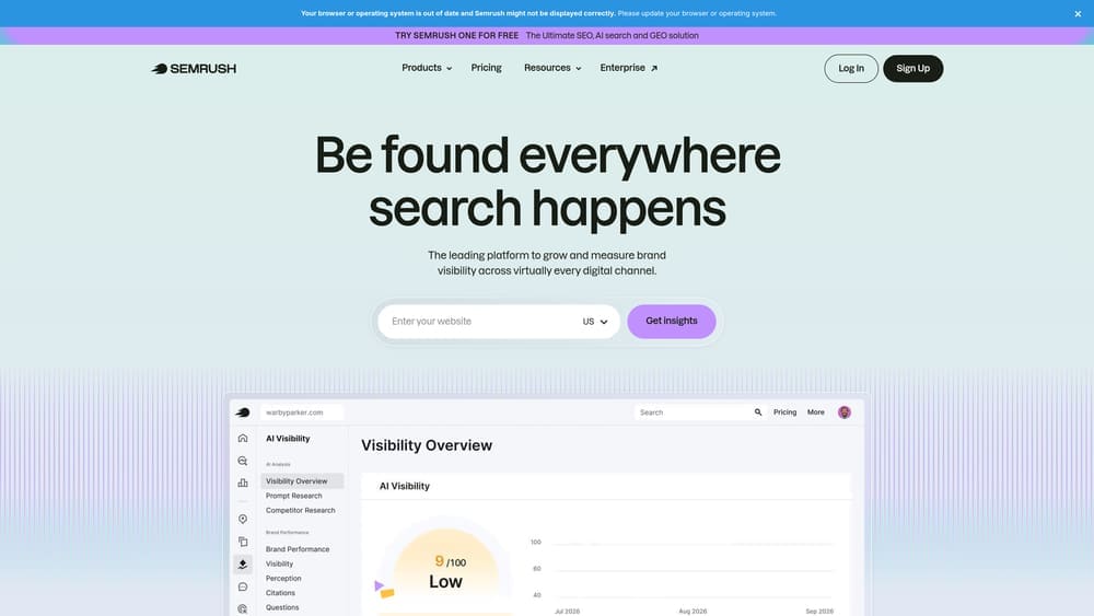 Screenshot of Semrush PPC Toolkit website