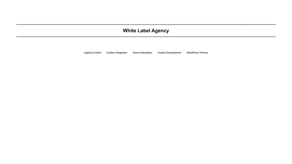 Screenshot of White Label Agency website