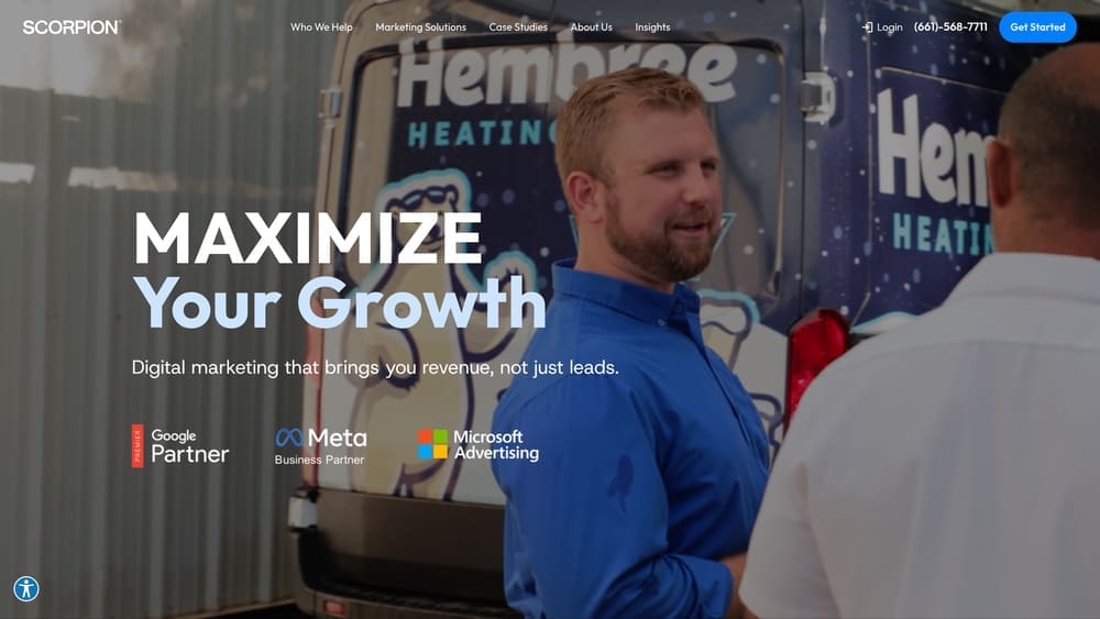 Screenshot of Scorpion website