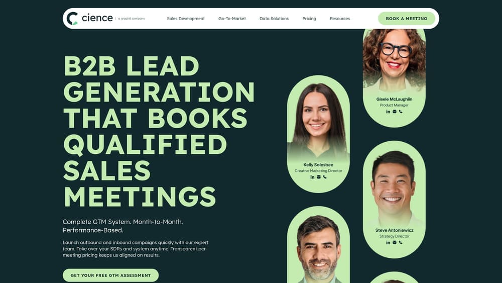 Screenshot of CIENCE Technologies website