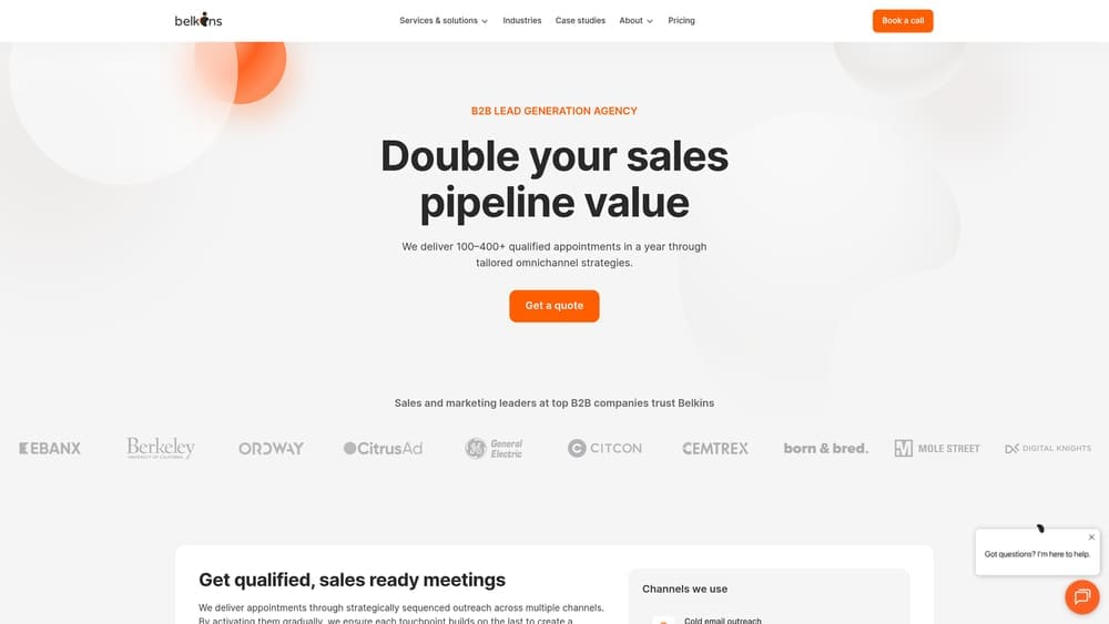 Screenshot of Belkins website