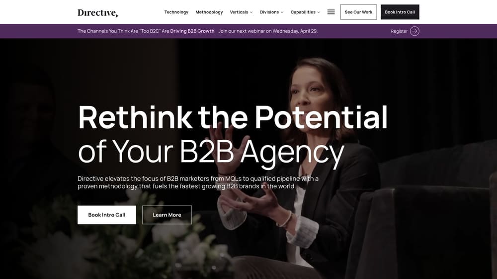 Screenshot of Directive Consulting website