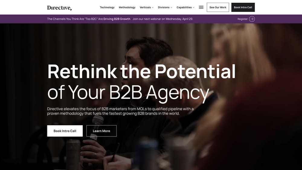 Screenshot of Directive Consulting website