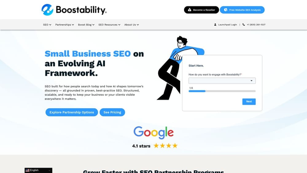Screenshot of Boostability website