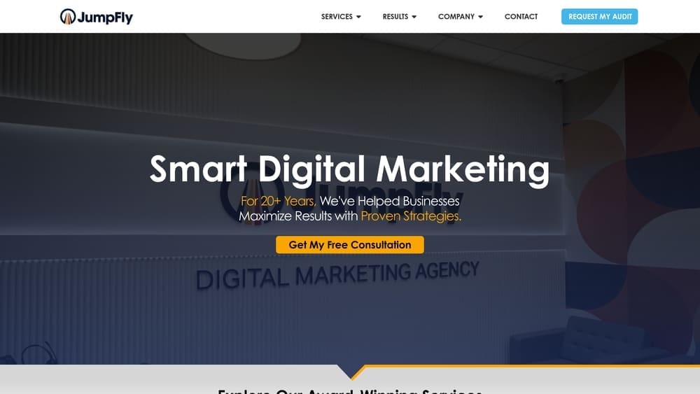 Screenshot of JumpFly website