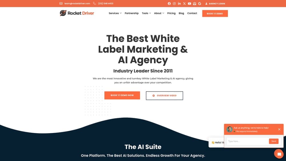 Screenshot of Rocket Driver website