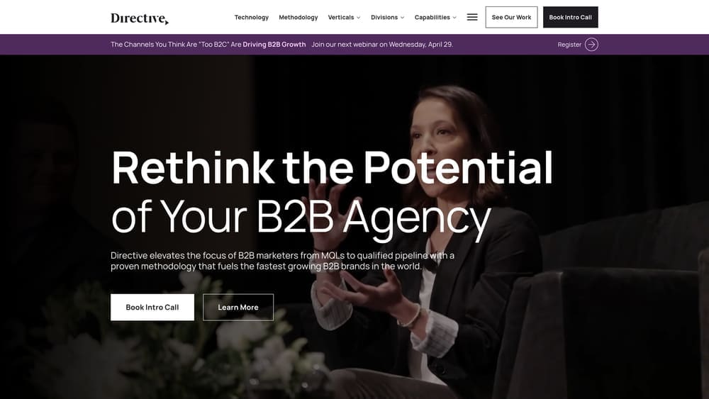 Screenshot of Directive Consulting website