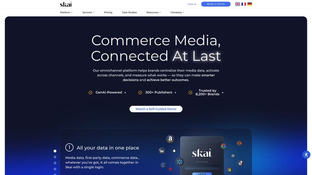 Screenshot of Skai website