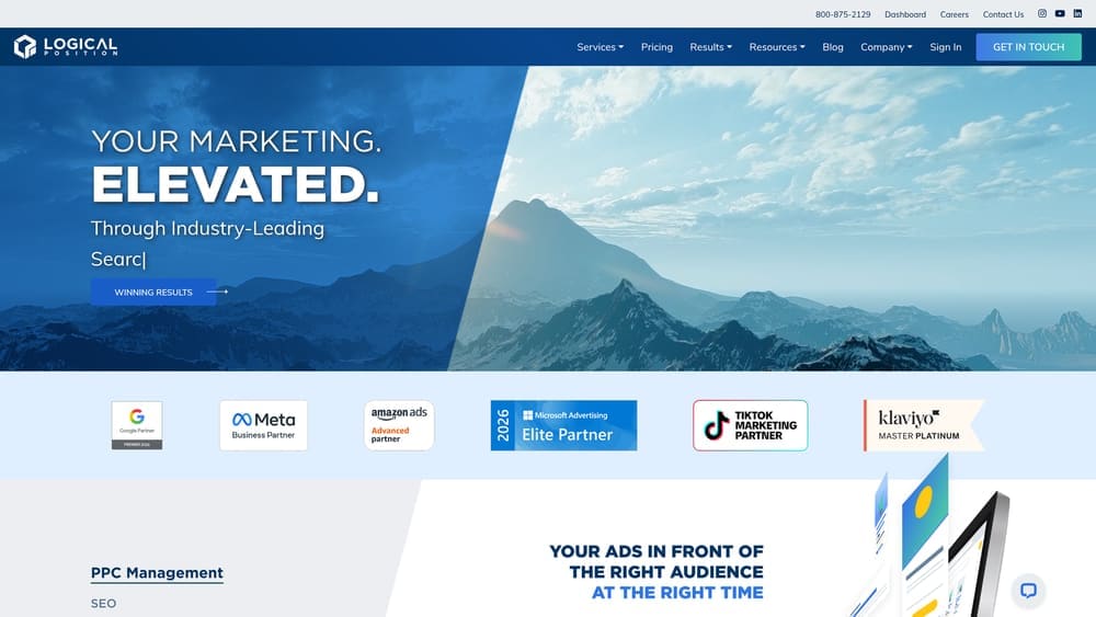 Screenshot of Logical Position website