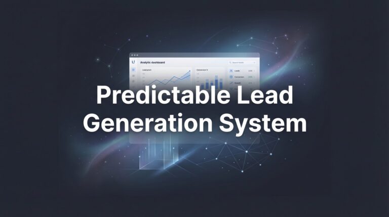 How to Build a Predictable Lead Generation System That Fills Your Pipeline Every Month