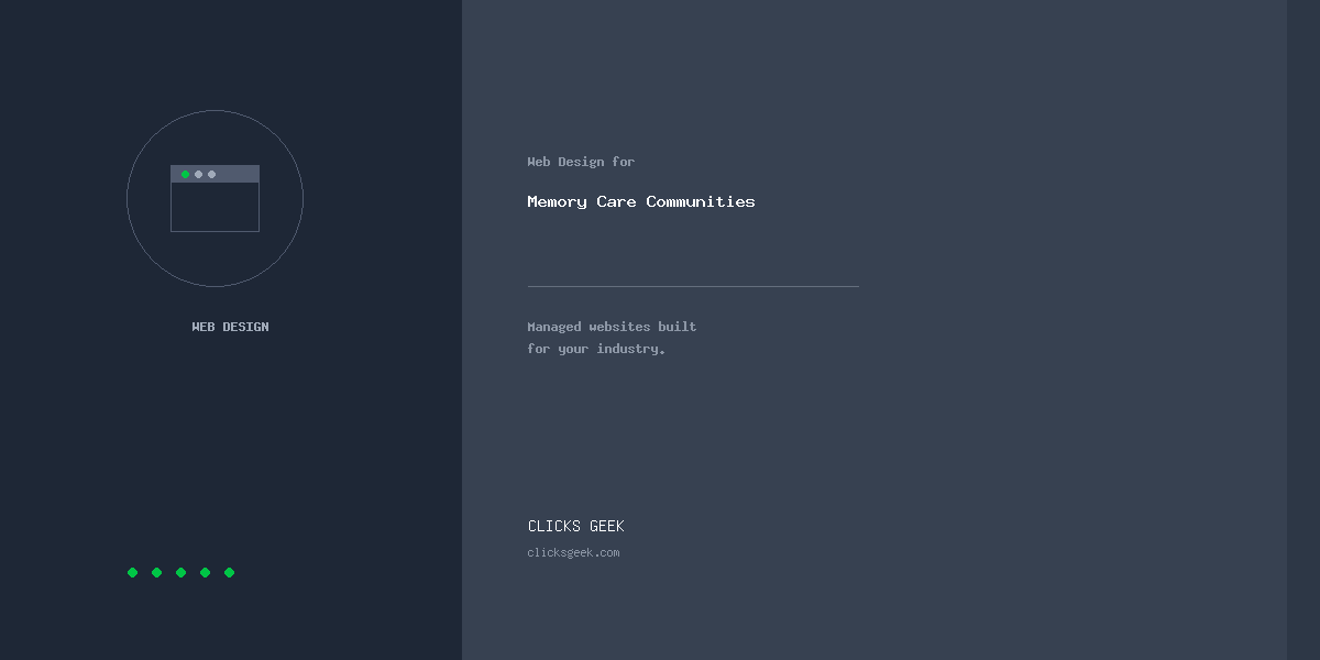 Memory Website Style Web Design for Memory Care Communities | Clicks Geek
