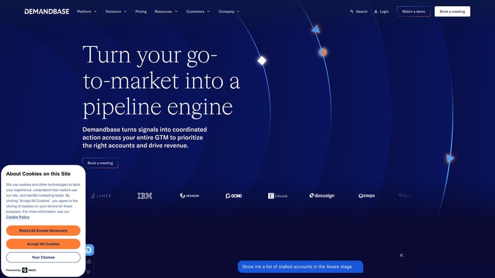 Screenshot of Demandbase website