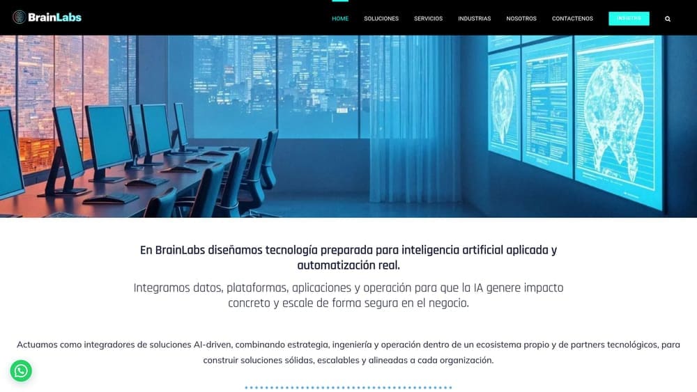 Screenshot of Brainlabs website