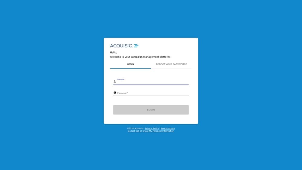 Screenshot of Acquisio website