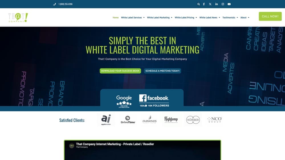 Screenshot of That! Company website