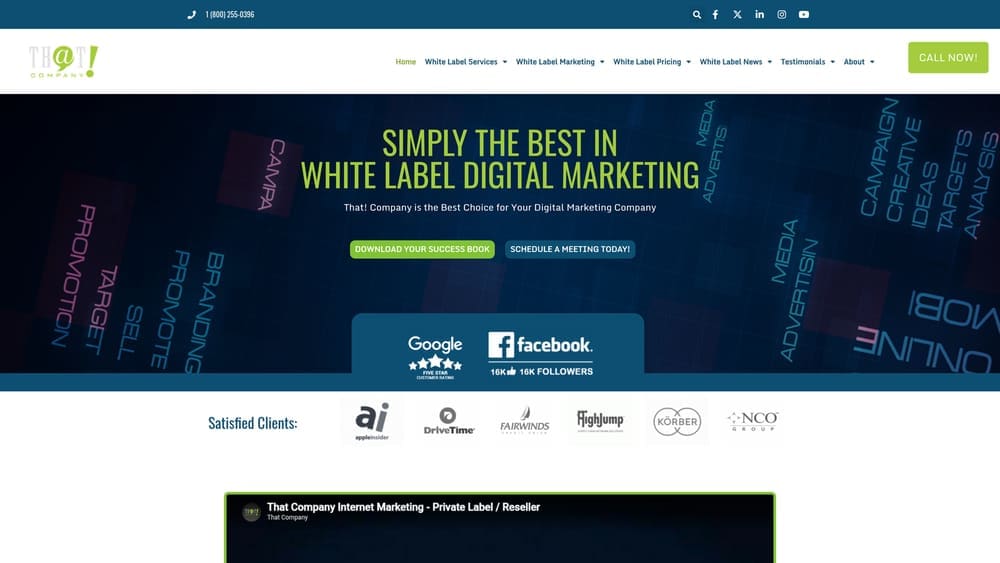 Screenshot of That! Company website
