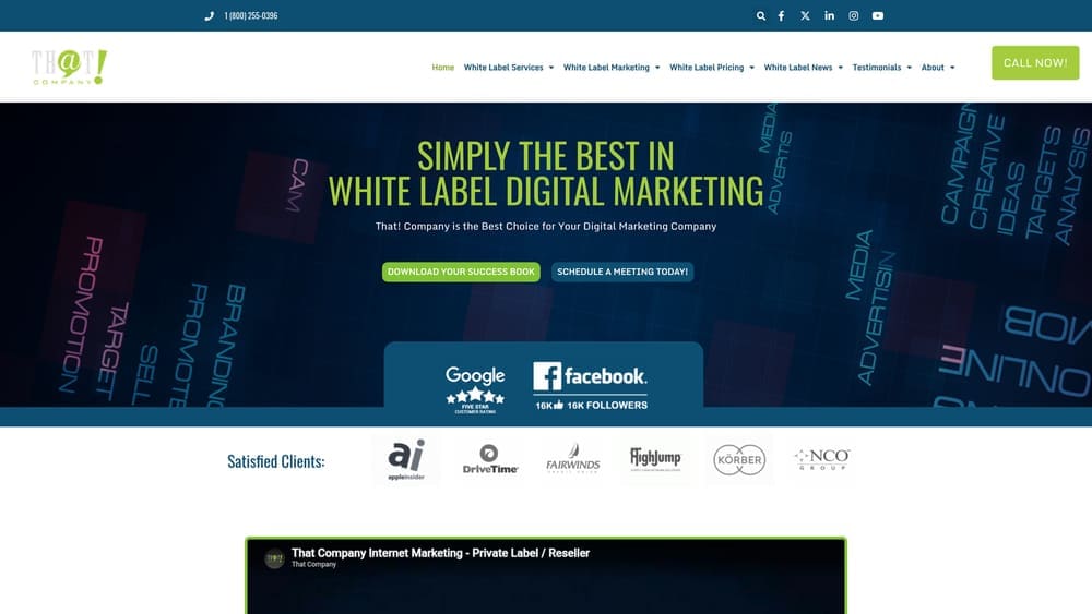 Screenshot of That! Company website