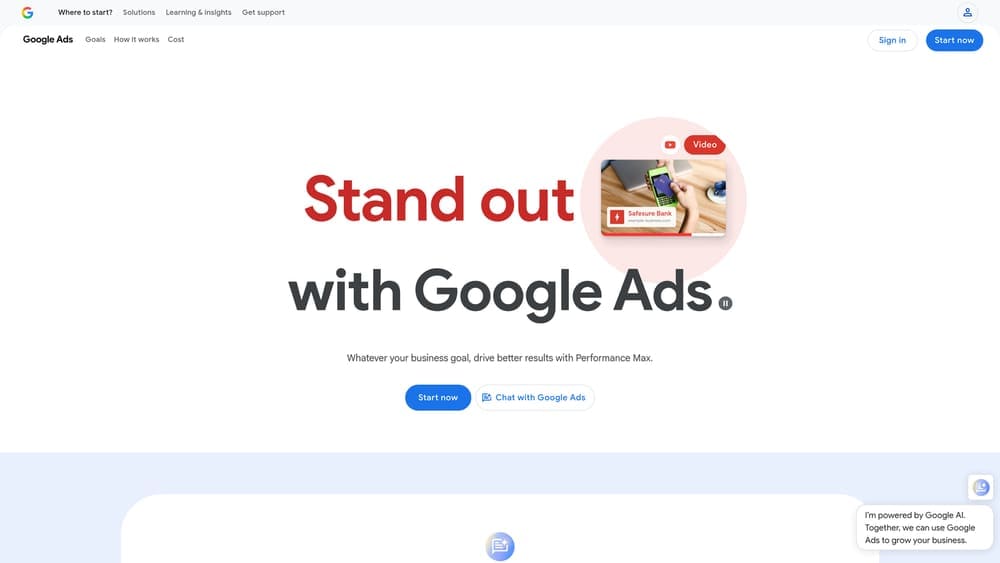 Screenshot of Google Local Services Ads (LSA) website