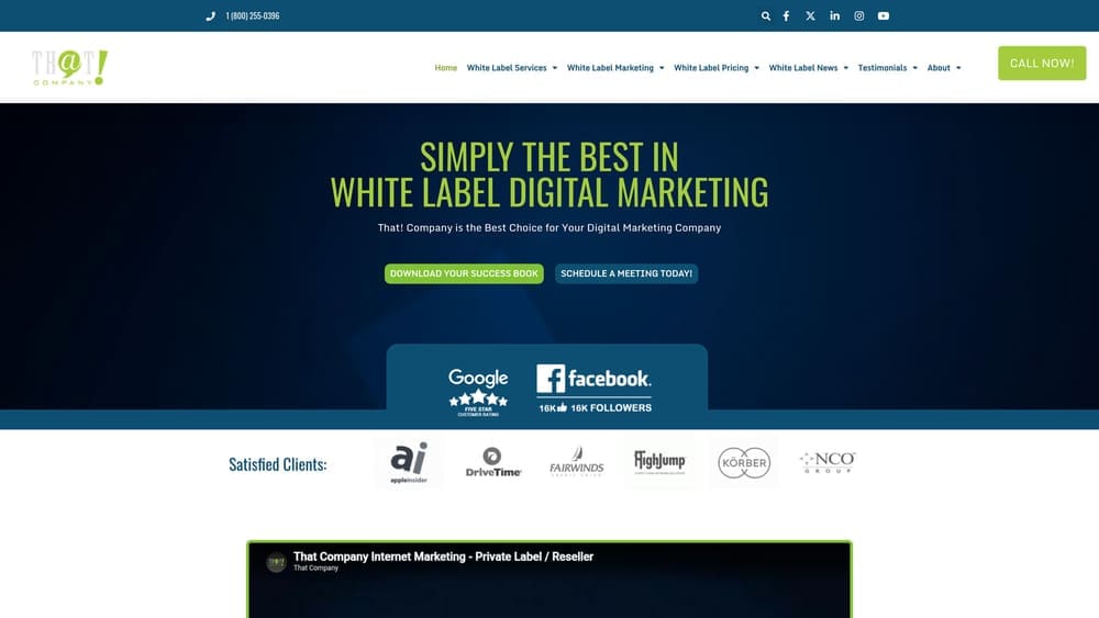 Screenshot of That! Company website