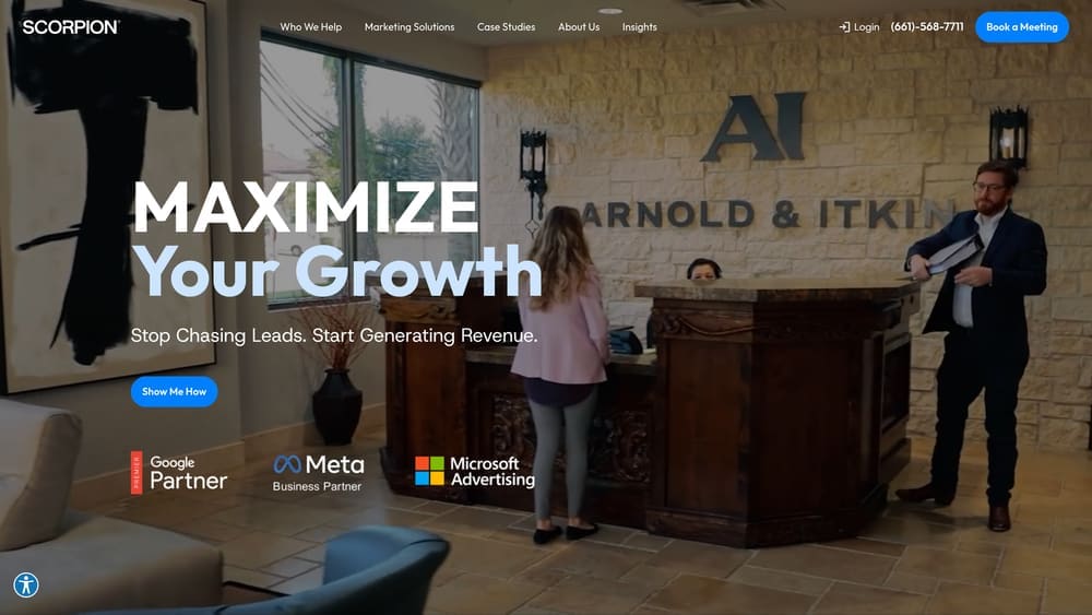 Screenshot of Scorpion website