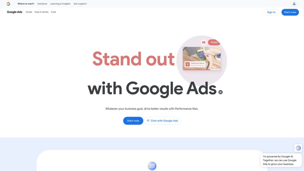 Screenshot of Google Local Services Ads (LSA) website