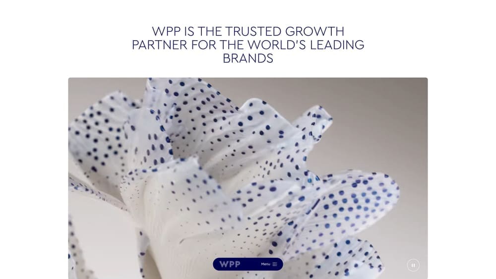 Screenshot of WPP website