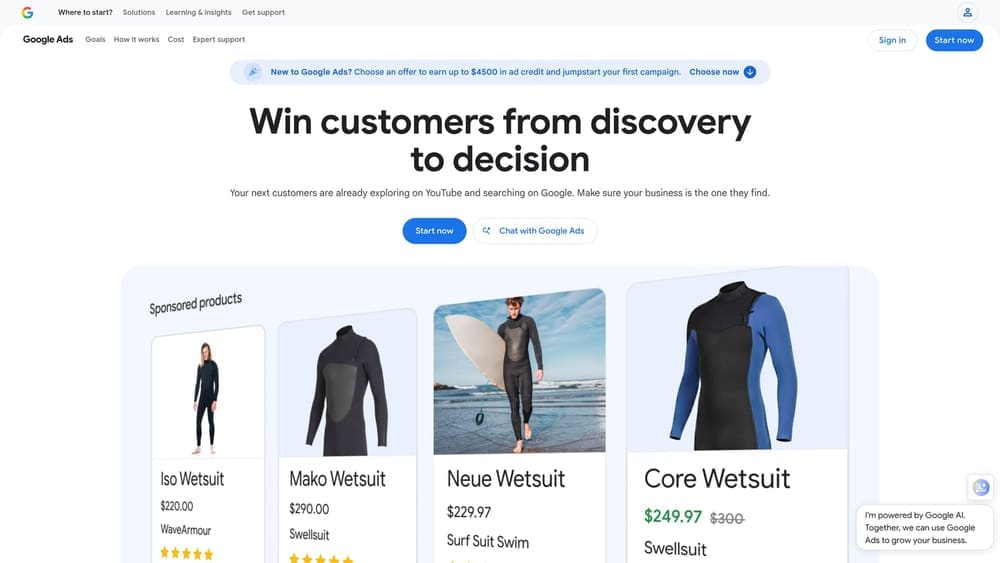 Screenshot of Google Local Services Ads website