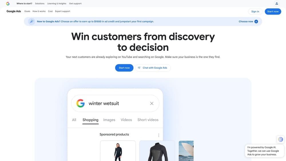 Screenshot of Google Local Services Ads (LSA) website