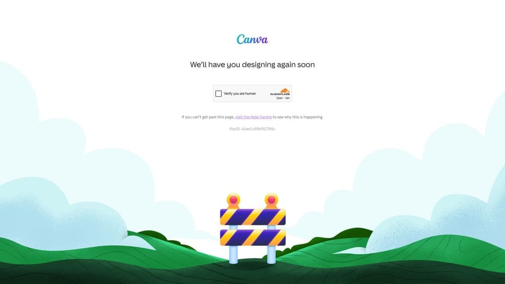 Screenshot of Canva website