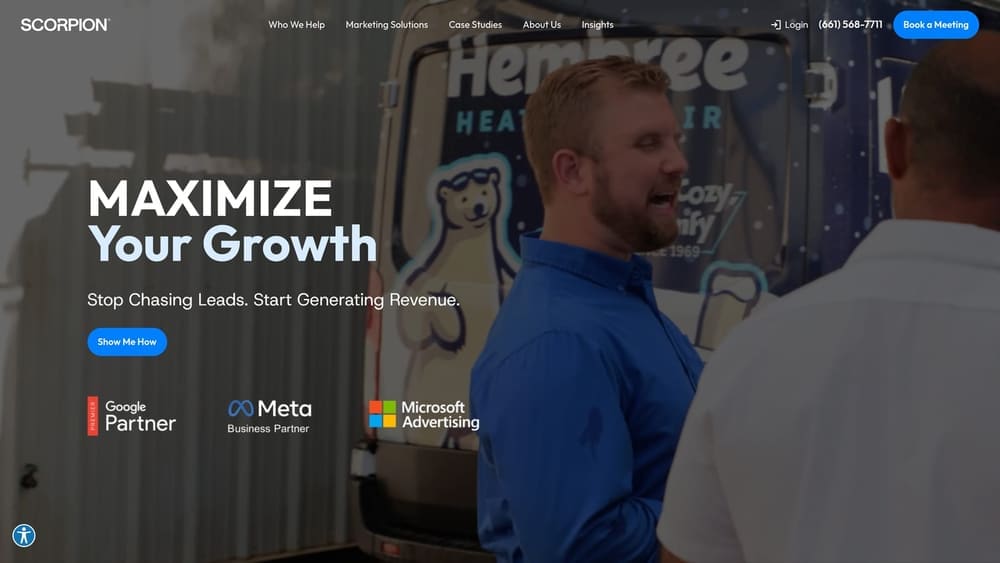 Screenshot of Scorpion website