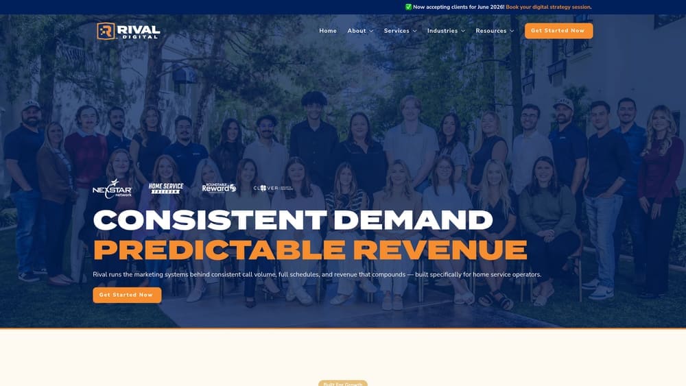 Screenshot of Rival Digital website