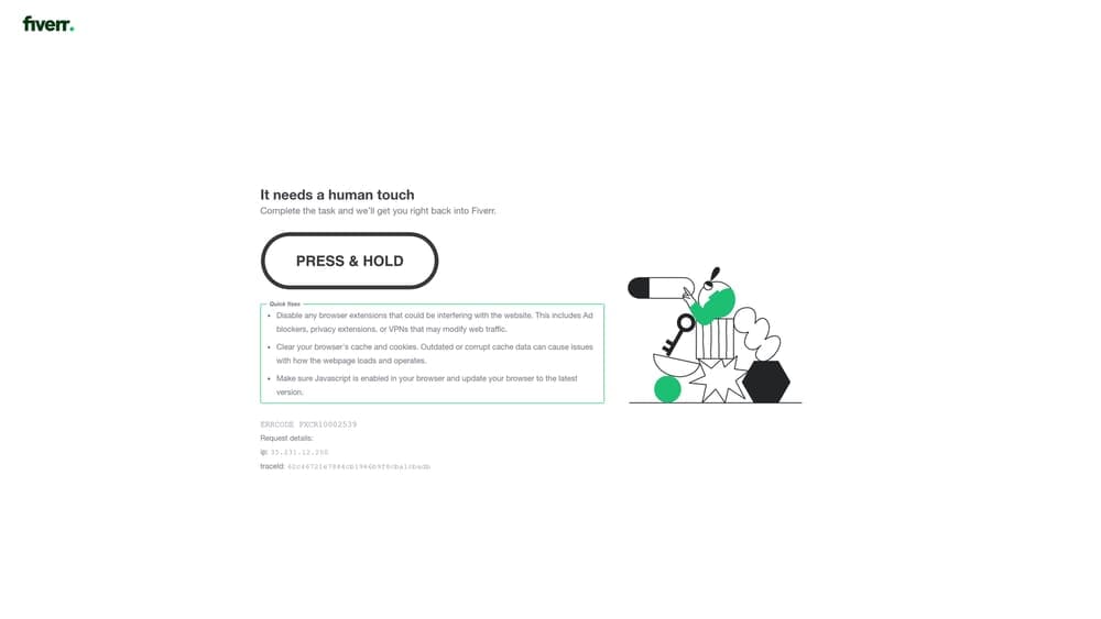 Screenshot of Fiverr Pro website