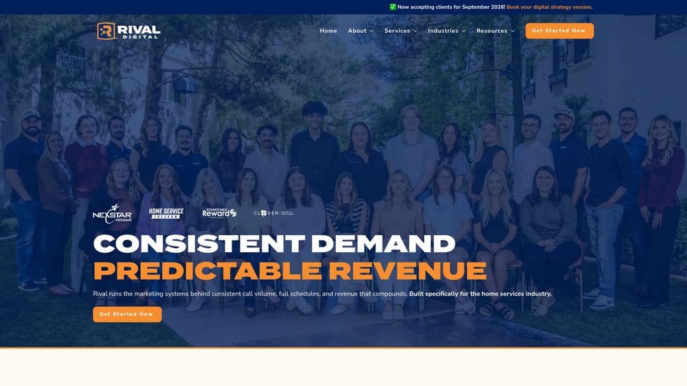 Screenshot of Rival Digital website