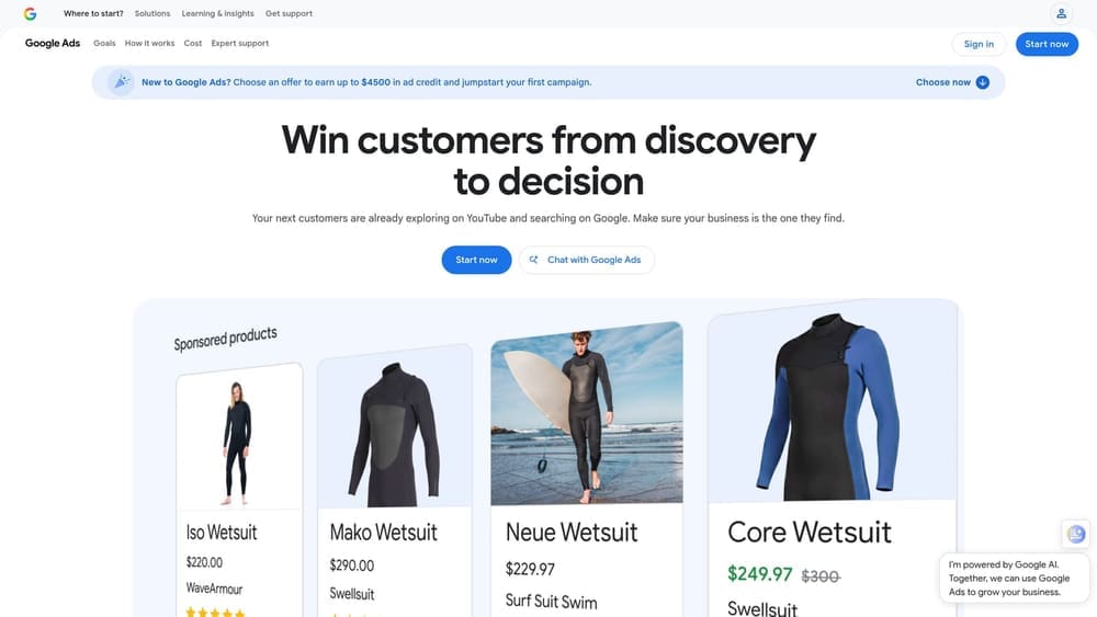 Screenshot of Google Local Services Ads website