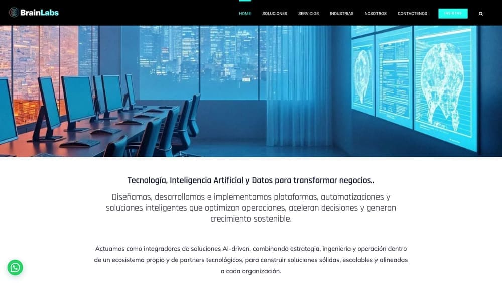 Screenshot of Brainlabs website