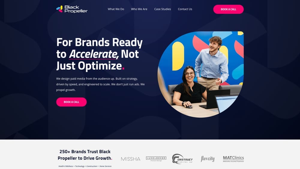 Screenshot of Black Propeller website
