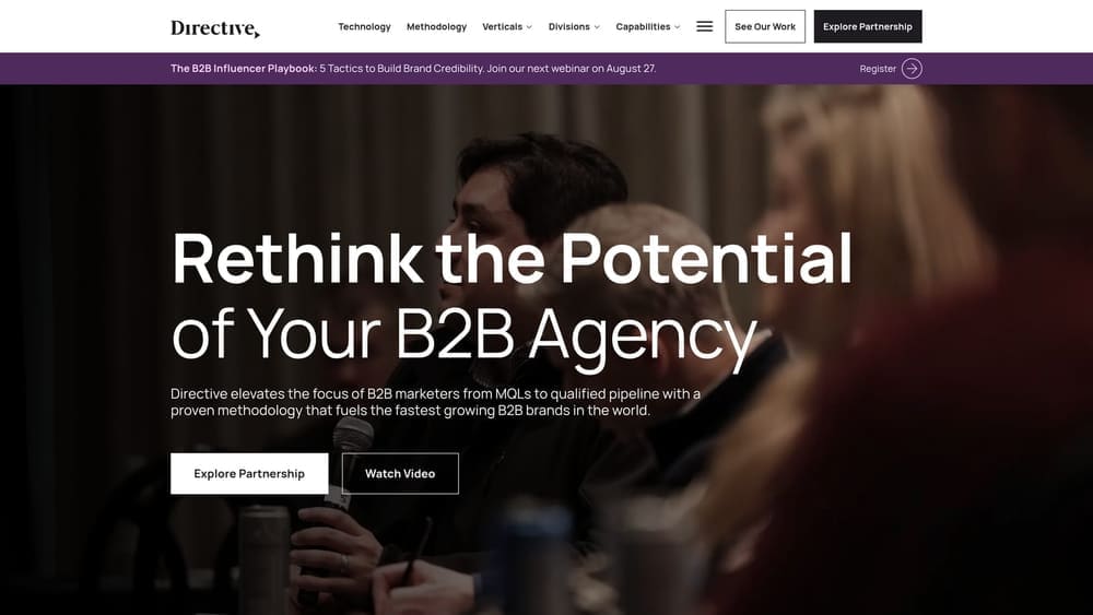 Screenshot of Directive Consulting website